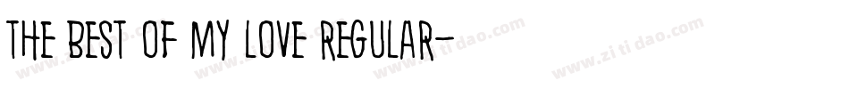 the best of my love regular字体转换